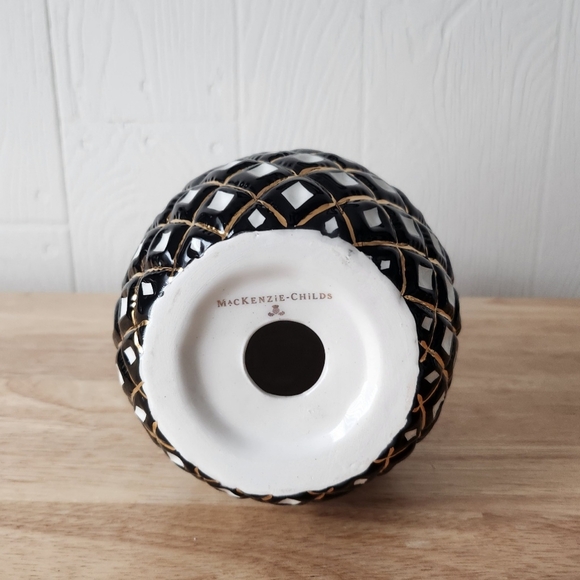 Mackenzie-Childs Pineapple Candle Holder - Large - Black - Picture 5 of 7